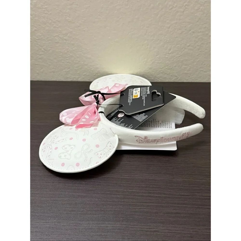 Loungefly Disney Minnie Mouse Polka Dot Bows White Ears Headband
